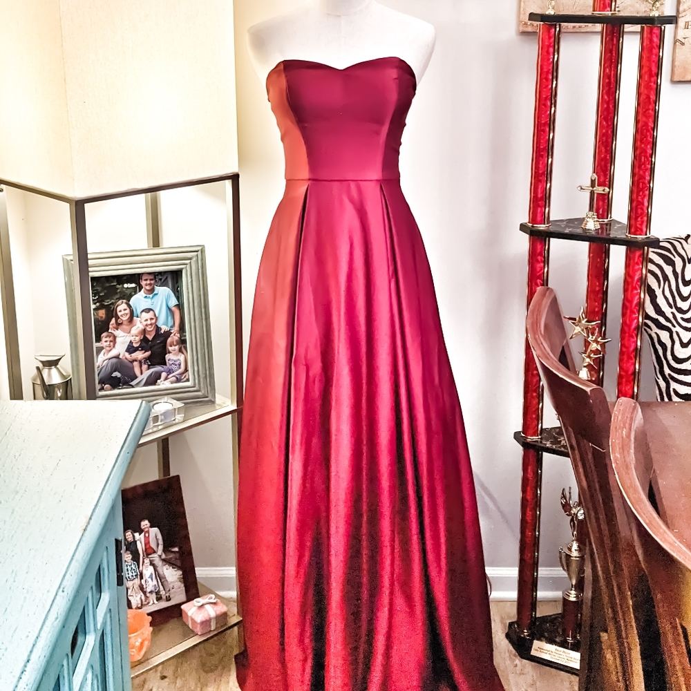 Removable Straps Strapless Sweetheart Ball Gown Formal Dress Prom A-Line 3 - Picture 1 of 6